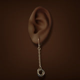 Estate 14K TT Gold Chain Drop Earrings