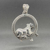Estate Jai SS Leopard Circle Pendant