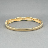 Estate 14K Y Gold 0.77ctw G/VS2-SI1 Diamond Twisted Bangle Bracelet
