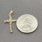 Estate 14K Y Gold 0.005ct K/I1 Diamond Cross Pendant