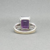 Estate 18K W Gold 5.49ct Amethyst & 0.04ctw Diamond Cocktail Ring