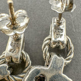 Estate David Yurman SS Diamond Renaissance Drop Earrings