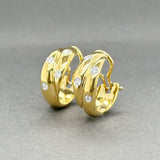 Estate Tiffany & Co. 18K Y Gold 0.32ctw Diamond Double Etoile Earrings