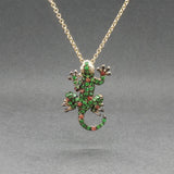 Estate Effy 14K Y Gold 0.61ctw Citrine, Garnet & Diamond Lizard Pendant