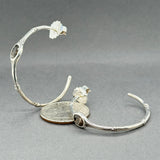 Estate John Hardy SS 1.56ctw Quartz Batu Bamboo Hoop Earrings