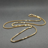 Estate 18K Y Gold 1.66mm Box 20” Chain