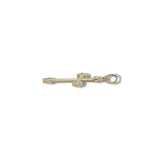 14K Y Gold 0.10ctw G/I1 Rope Cross with Diamond Tips