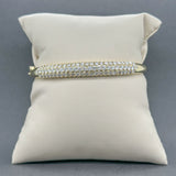 Estate 14K Y Gold 4.55ctw F/VS2-SI1 Diamond Bangle Bracelet