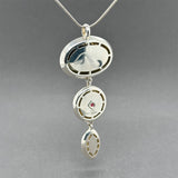 Estate Elle SS Mother of Pearl & Onyx Pendant