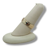 14K Y Gold 6mm High Polish Carved Band 10