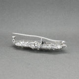 Estate Art Deco Platinum 1.36ctw H-K/SI1-2 Diamond Brooch