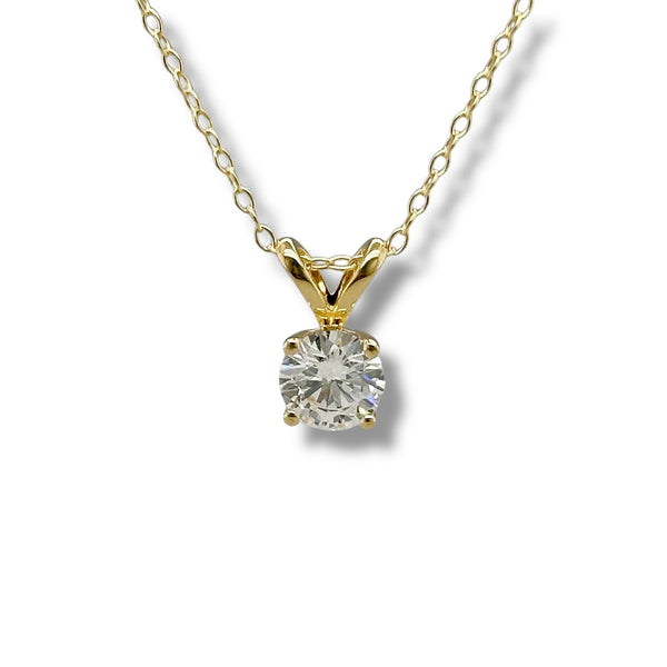 YGP Sterling 1.00ct  F-G/VS2 Lab Created Solitaire Diamond Pendant