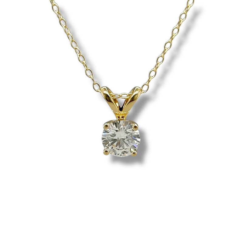 YGP Sterling 1.00ct  F-G/VS2 Lab Created Solitaire Diamond Pendant