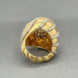 Estate 18K Y Gold 0.73ct ruby & 4.02ctw H-I/VS2-SI1 Diamond Cocktail Ring