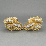 Estate Van Cleef & Arpels 18K Y Gold 1.98ctw Diamond Clip On Earrings