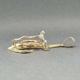 Estate 14K Tricolor Gold Anchor Crucifix Pendant