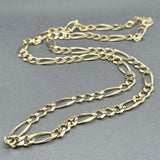 Estate 14K Y Gold 6.49mm 24” Figaro Chain