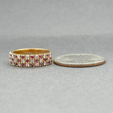 Estate 14K Y Gold 0.42ctw Ruby & 0.33ctw Diamond Ring