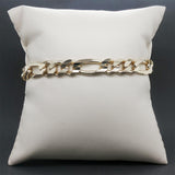Estate 14K Y Gold Figaro Bracelet