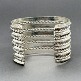 Estate SS Turquoise Wide Cuff Bracelet