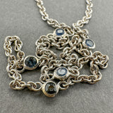 Estate 14K W Gold 0.45ctw Sapphire By The Yard Necklace