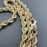 Estate 14K Y Gold 3.98mm 20” Rope Chain