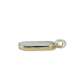 14K Y Gold Oval Bezel Set MOP Pendant