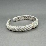 Estate Judith Ripka SS CZ Cuff Bracelet