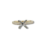 14K Y Gold 0.40ctw G/SI1 Diamond Engagement Ring Mounting