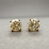 Estate 14K Y Gold 0.91ctw K/SI1 Diamond Stud Screwback Earrings