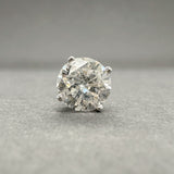 Estate 14K W Gold 0.83ct H/I1 Diamond Single Stud Earring
