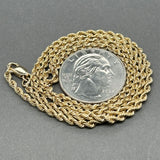 Estate 14K Y Gold 2.34mm 18.5” Rope Chain
