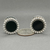 Estate Lagos SS Onyx Maya Circle Earrings