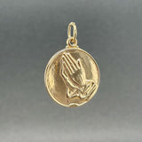 Estate 14K Y Gold Serenity Prayer Pendant