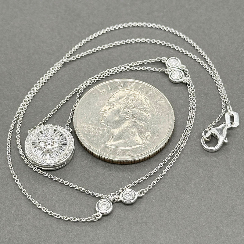 Estate 14K W Gold 0.48ctw Diamond Pendant