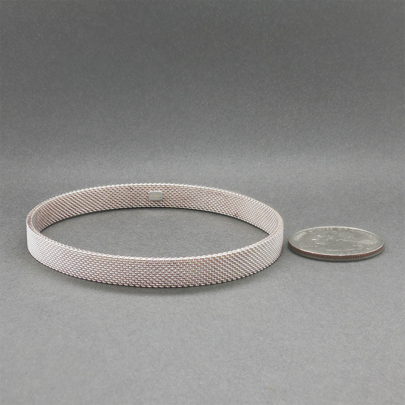 Estate Tiffany & Co. SS Somerset Mesh Bangle Bracelet