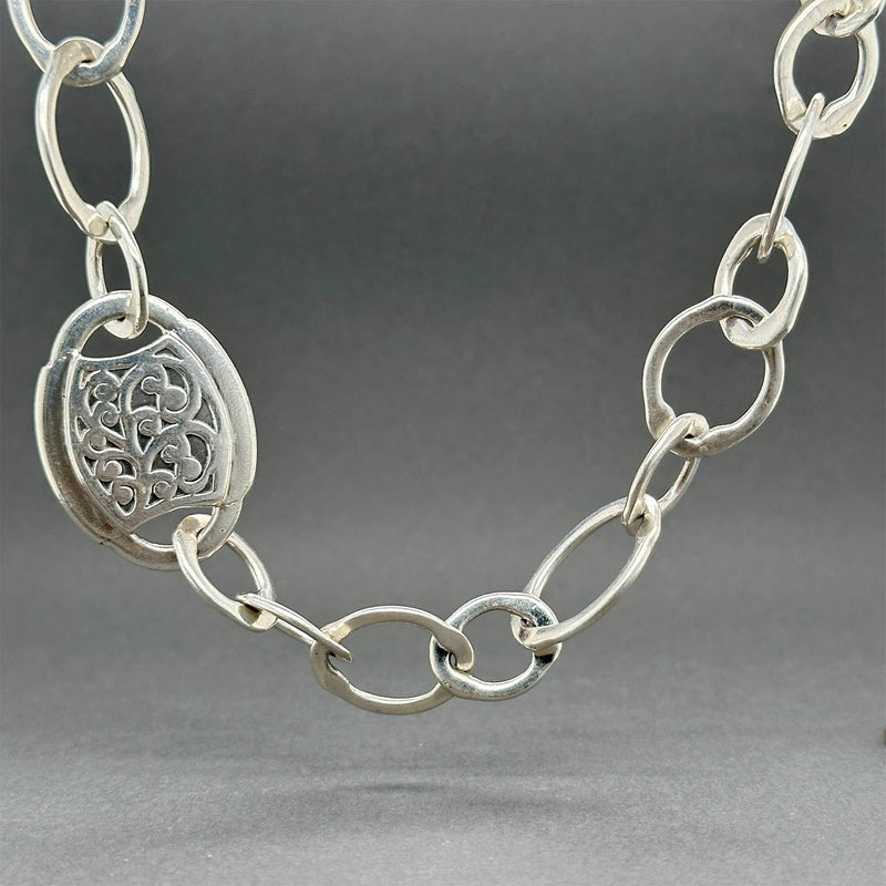 Estate Lois Hill SS Tree Of Life 31” Station Necklace