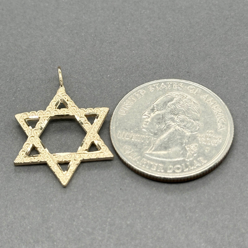 Estate 14K Y Gold Star of David Pendant