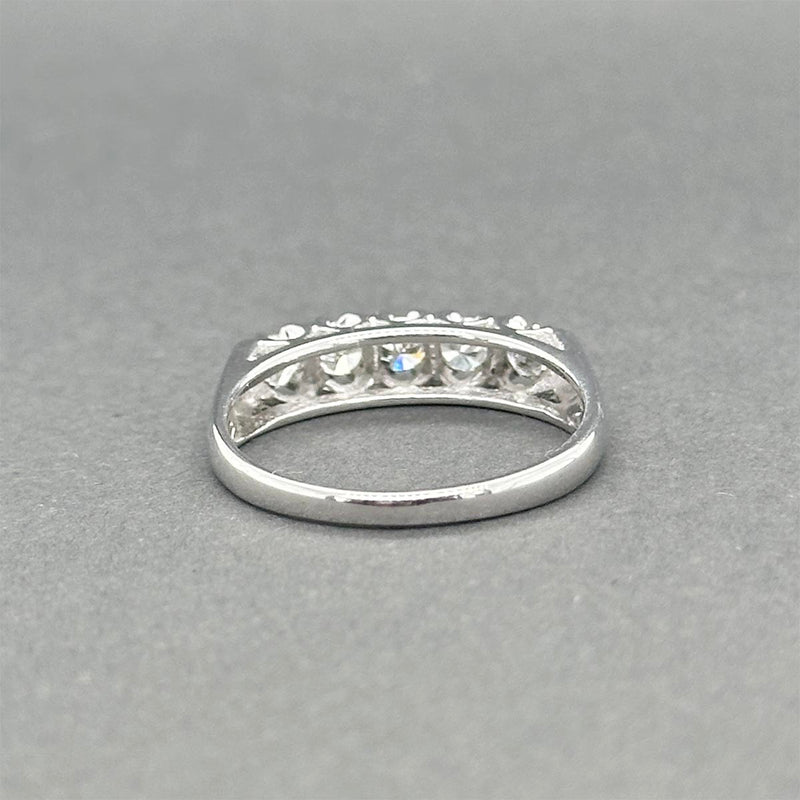 Estate 14K W Gold 0.47ctw 5 Diamond Ring