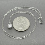 Estate 14K W Gold 0.91ct F/VS2 Diamond Pendant