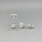 Estate 14K W Gold 0.48ctw H/SI2 Diamond Stud Earrings