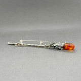 Estate SS Amber Large Stick Pin
