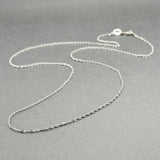 Estate 14K W Gold 1.02mm 16” Cable Chain