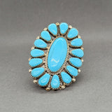 Estate SS Turquoise Cocktail Ring