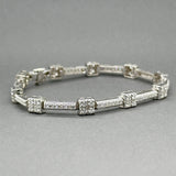 Estate 14K W Gold 2.29ctw G-H/VS2-SI1 Diamond Bracelet
