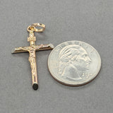Estate 14K Y Gold 41.6mm INRI Crucifix Pendant