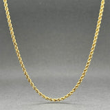 Estate 14K Y Gold 1.79mm 30.5” Rope Chain