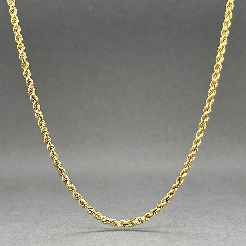 Estate 14K Y Gold 1.79mm 30.5” Rope Chain