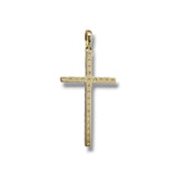 14K Y Gold 0.35ctw G/I1 Prong Set Diamond Cross