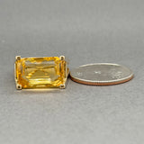 Estate 14K Y Gold 10.60ct Citrine Cocktail Ring